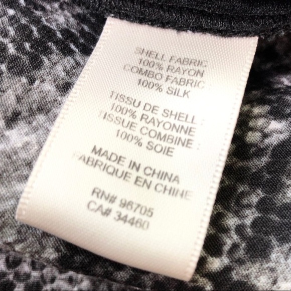 Rebecca Taylor snakeskin print track pants joggers black gray trousers pull-on 0 - Picture 15 of 15